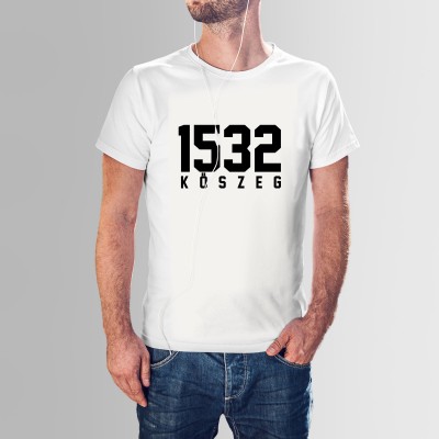 1532 Kőszeg férfi póló fehér