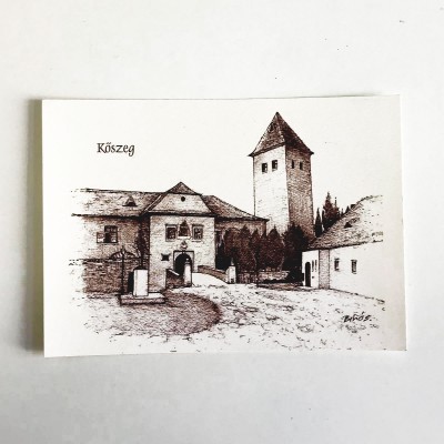 Sokszorosított tájrajz Kőszeg Jurisics-vár